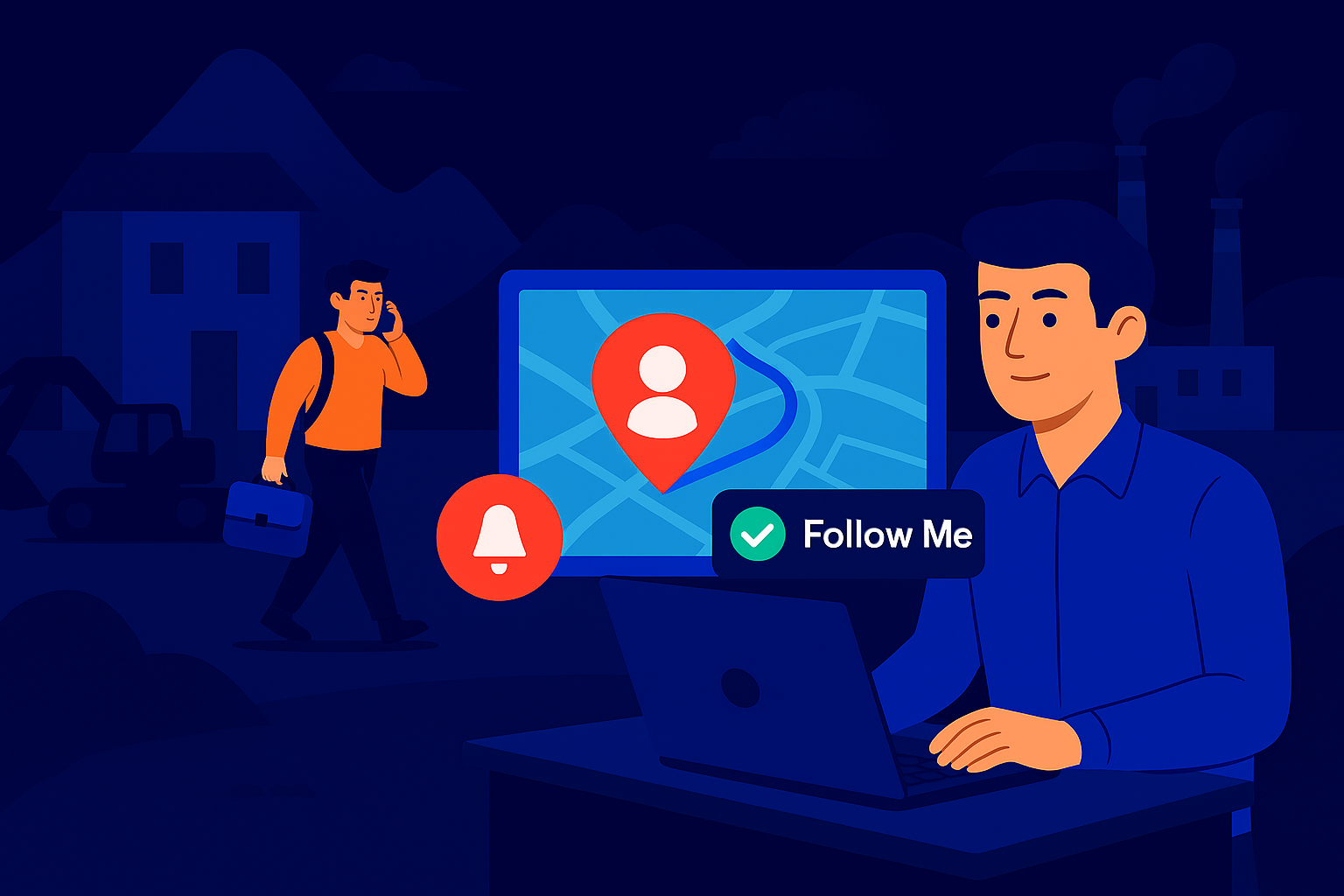 Personal de ventas en ruta